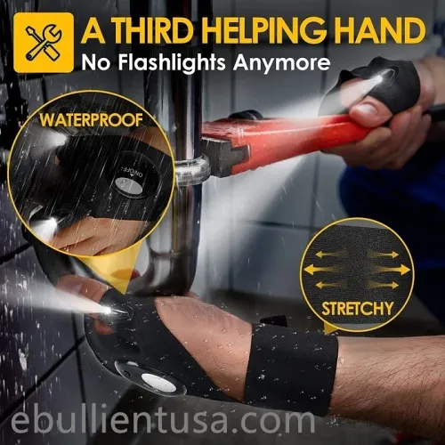 Father's Day 49% OFF LED Flashlight Waterproof Gloves