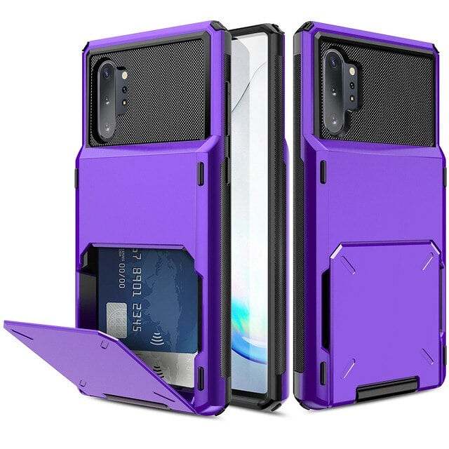 Flip Card Slots Business Armor Case For Samsung Galaxy Note 10 +