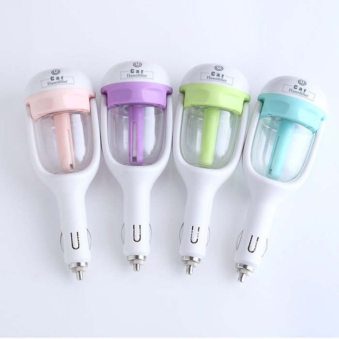 Mini 12V Car Steam Humidifier Air Purifier Aroma Diffuser Essential Oil Diffuser Car Humidifier