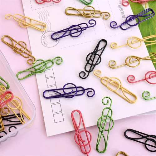 Music Multicoloured Metal Paper Clips