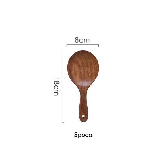 ON SALENatural Teak Wood Utensil Set 70% OFF Flash Sale