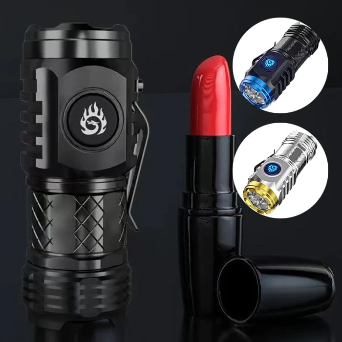 HOT SALEThree-Eyed Monster Mini Flash Super Power Flashlight