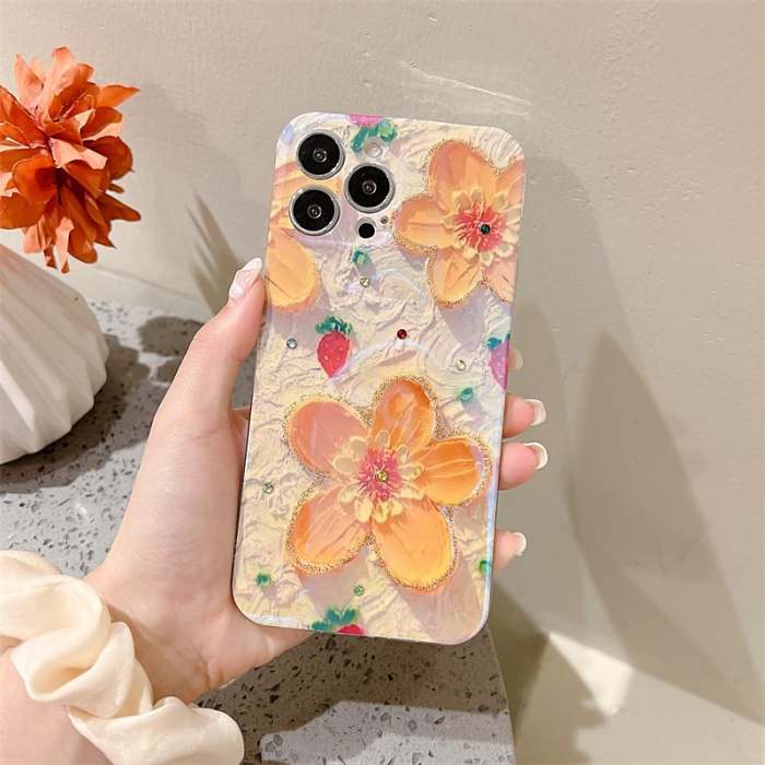 Vintage Oil Painting Flower iPhone Case