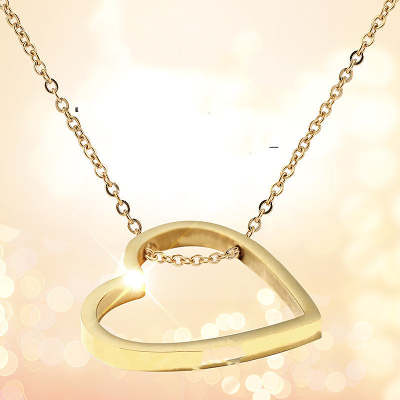 Stainless Steel Couple Necklace With Laser Engraving For Men And Women