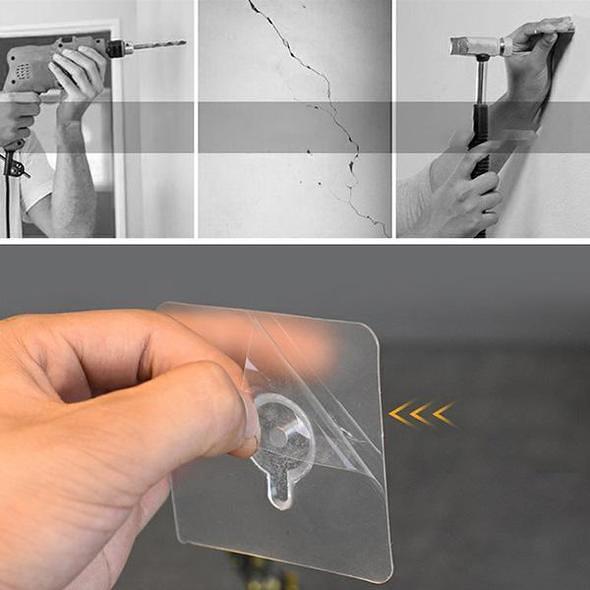 Nail Free Wall Screw Hooks 10Pcs Set