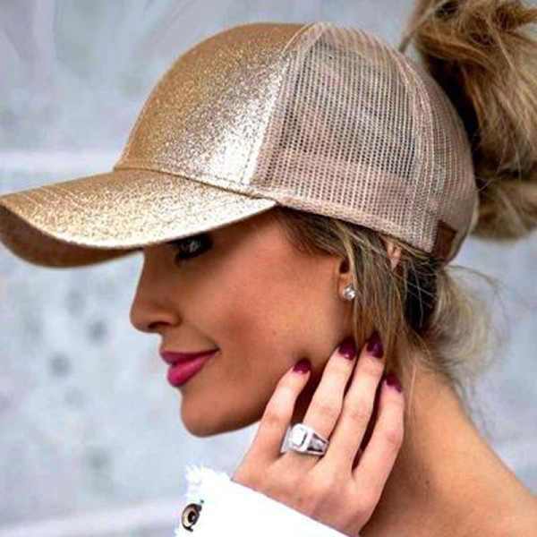 (FLASH SALE-50% OFF TODAY) Glitter Ponytail Baseball Cap-Buy 3 Free Sh