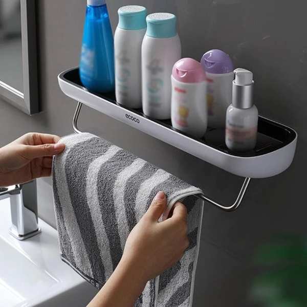 EasyMount Bathroom Storage Shelf - No Drilling Required