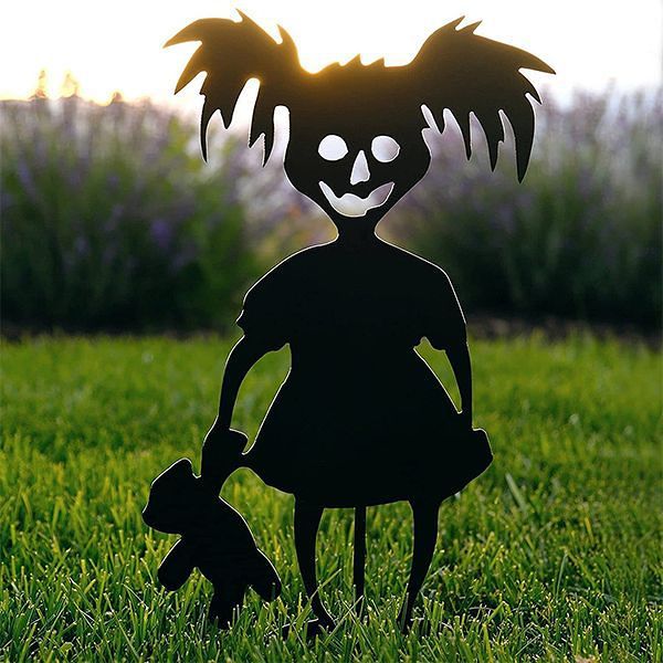 (Last Day Flash Sale-50% OFF) Cute Ghost Zombie-Metal Yard Art - BU