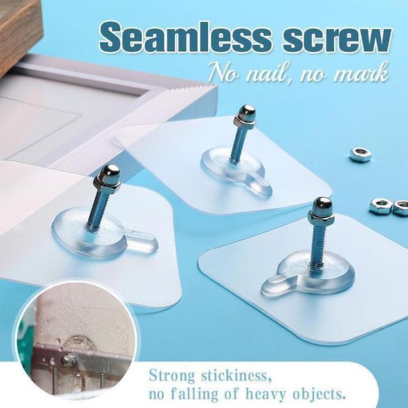 Nail Free Wall Screw Hooks 10Pcs Set