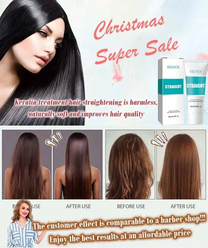 Save 45% on limited time purchase  Silk and Keratin Treatment Hair Straightening Cream