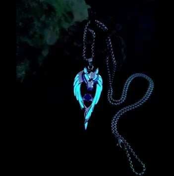 Glowing wolf necklace--SAVE A WOLF
