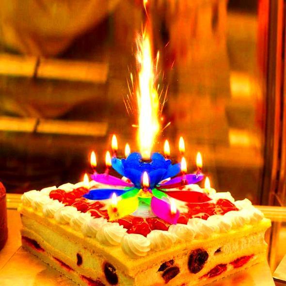Magic Flower Birthday Candle