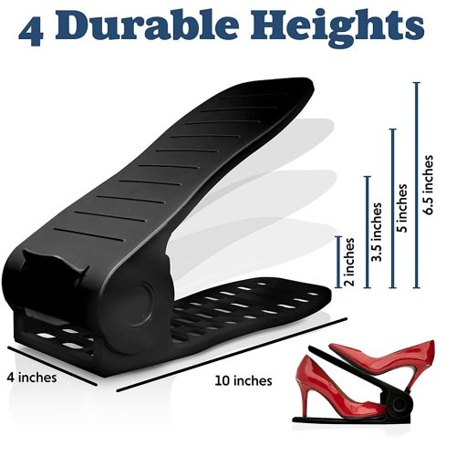 Shoe Slots Organizer - [50% OFF] Adjustable Double Deck Shoe Rack Hold