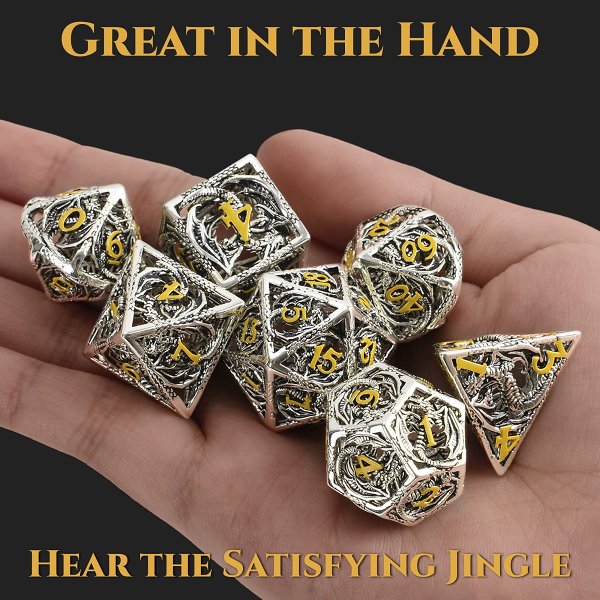 Hollow Metal Dragon Shaped Carving Dice SetBUY 2 FREE SHIPPING