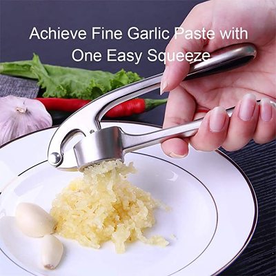 (Last Day Promotion-SAVE 50% OFF) New Stainless Steel Garlic Press
