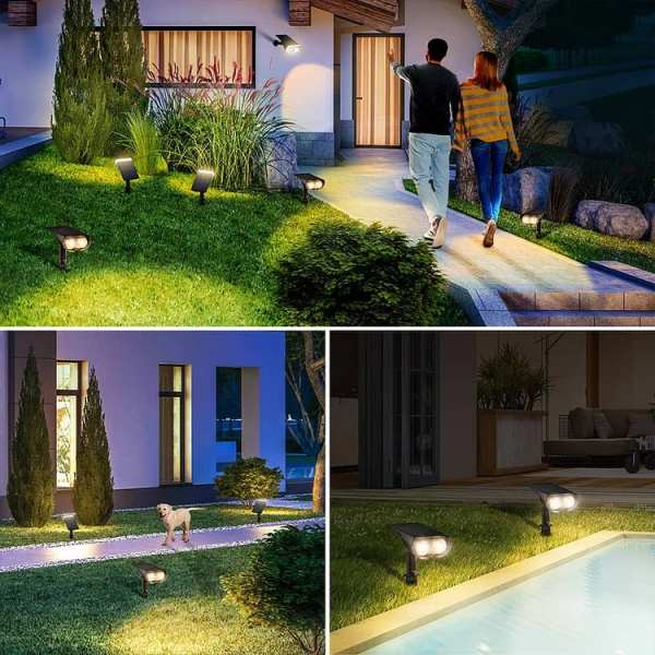 Garden rotatable solar spotlight
