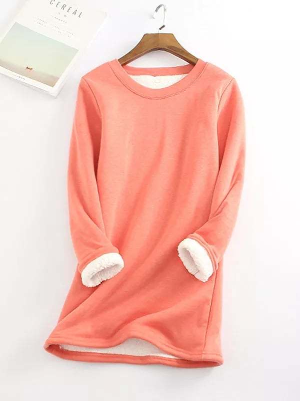 Get ready for the cold seasonWomen‘s NEW Casual Cotton Round Neck Solid Sweatshirt (S-5XL)♀