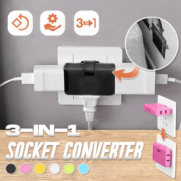 180 Degrees Rotatable Socket Converter