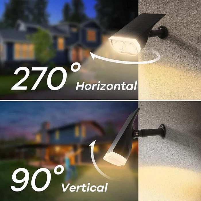 Garden rotatable solar spotlight
