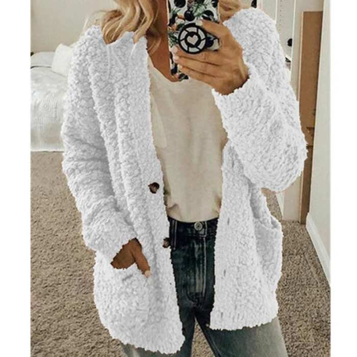 Autumn And Winter Plus Size Cardigan Casual Velvet Short Jacket