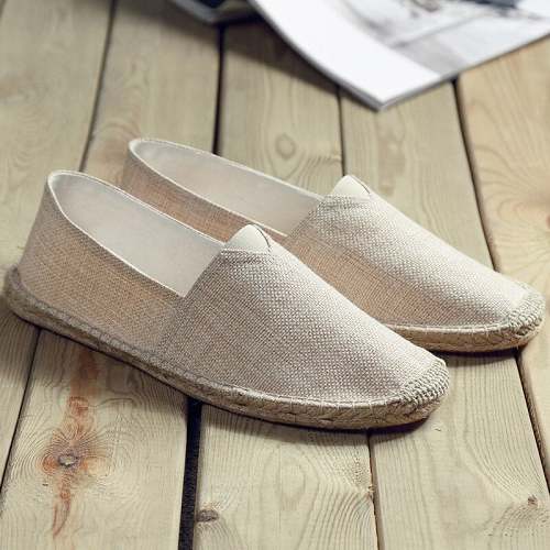 Men/Women's Canvas Slip on Flat Espadrilles