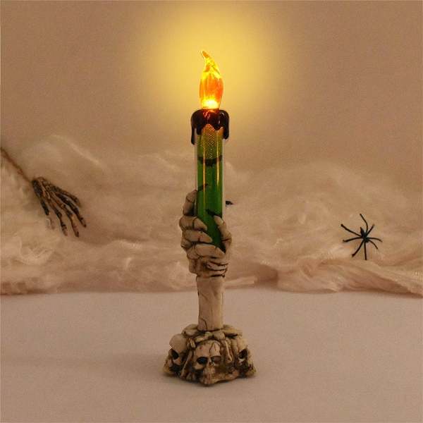2022 HOT SALEHalloween Skull Candle Holder Light