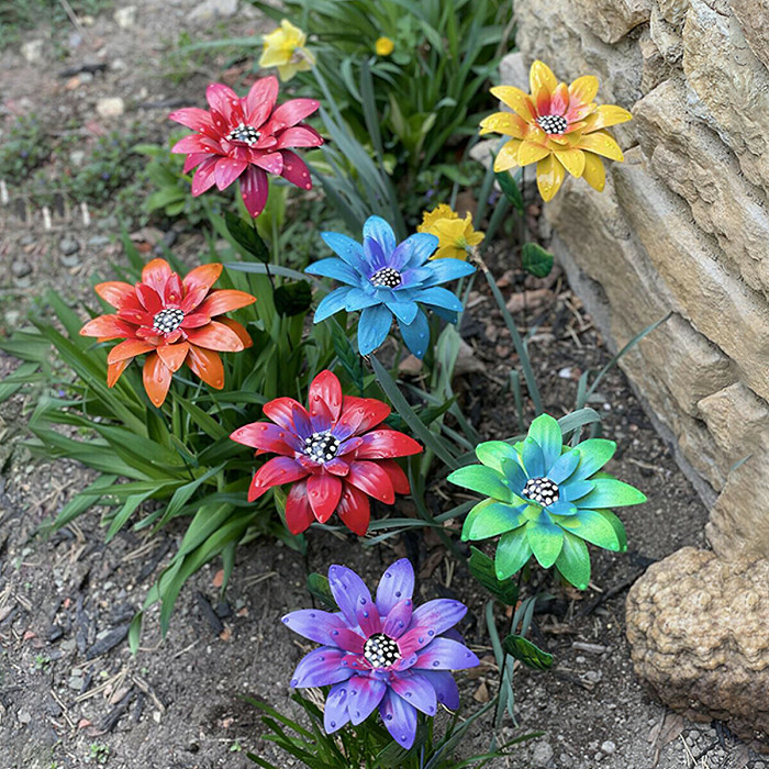 Last Day Promotion 70% OFFMetal Flowers Garden Stakes