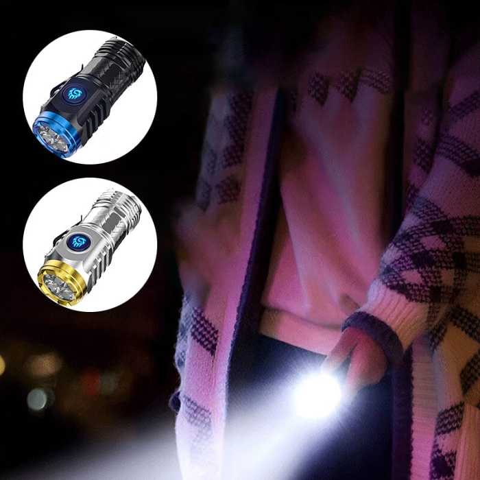 HOT SALEThree-Eyed Monster Mini Flash Super Power Flashlight