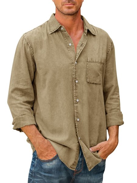 Mens Long Sleeve Button Down Shirt