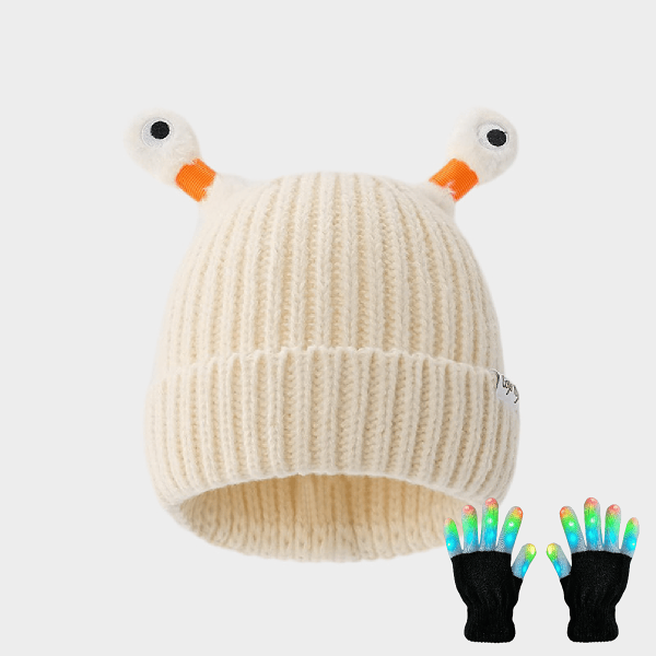 HOT SALE - 49% OFFWinter Parent-Child Cute Glowing Little Monster Knit Hat