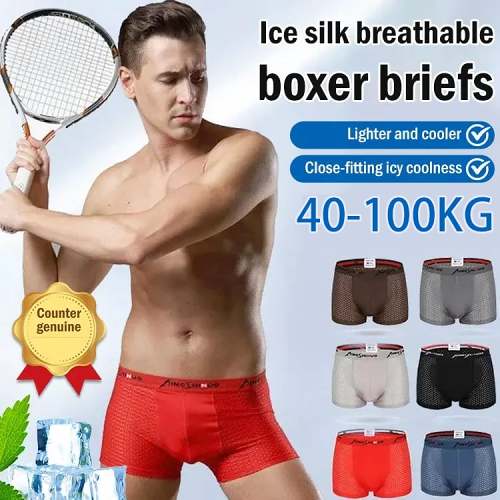 Men's frozen silk boxer shorts