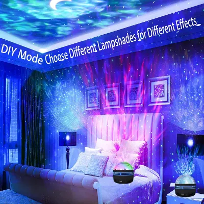 2 in 1 Northern Lights and Ocean Wave Projector with 14 Light Effects for Bedroom, Game Rooms, Home Theater, Birthday, Party