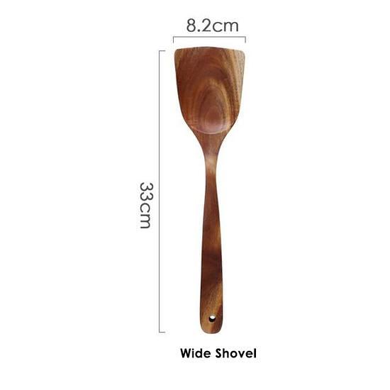 ON SALENatural Teak Wood Utensil Set 70% OFF Flash Sale