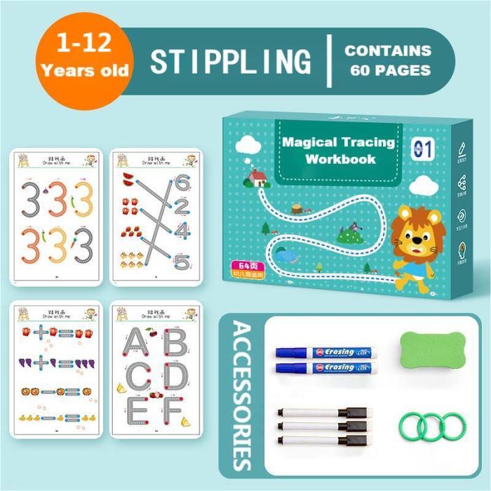 45% OFF Last Day Sale - Magical Tracing Workbook Set (BUY 2 SETS F