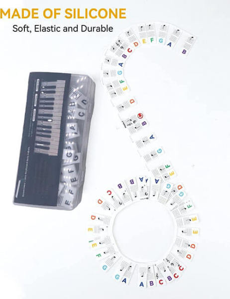 Removable Piano Keyboard Note Labels