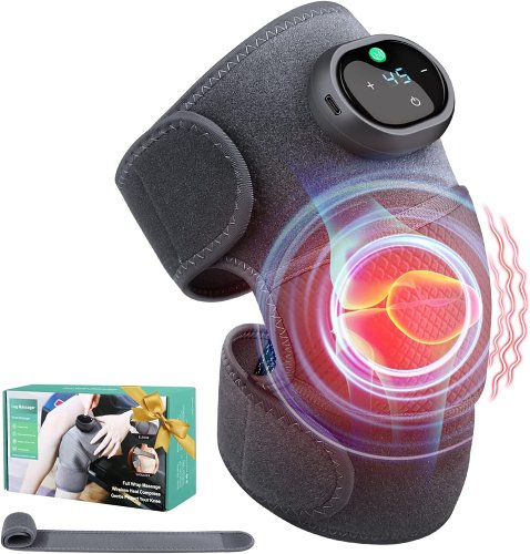 Free Shipping-Heated Knee Wrap Massager for Knee or Elbow Pain for Arthritis
