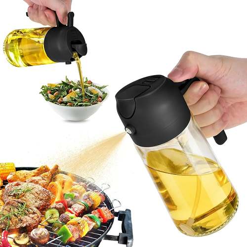 2 in 1 Olive Oil Dispenser and Oil Sprayer