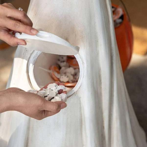 Halloween Pumpkin Ghost Candy Bowl Holder