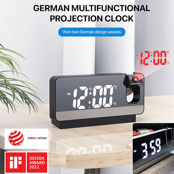 (Last Day Promotion 48%OFF)Mirror projection alarm clock(BUY 2 GET FREE SHIPPING)