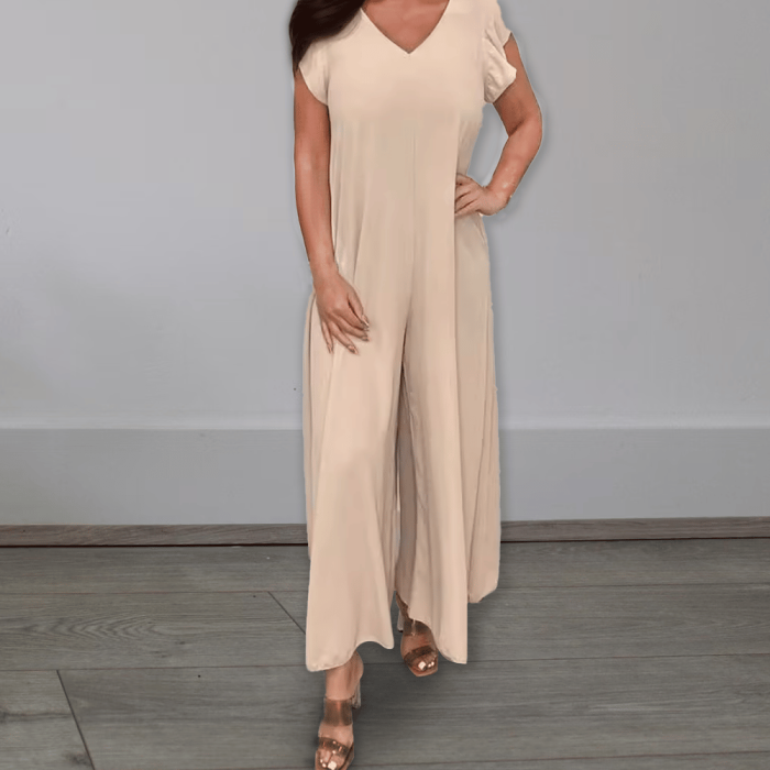 2024 SUMMER NEW RUFFLED WIDE-LEG CASUAL JUMPSUIT