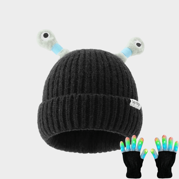 HOT SALE - 49% OFFWinter Parent-Child Cute Glowing Little Monster Knit Hat