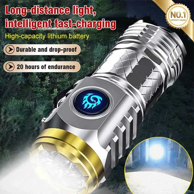 HOT SALEThree-Eyed Monster Mini Flash Super Power Flashlight