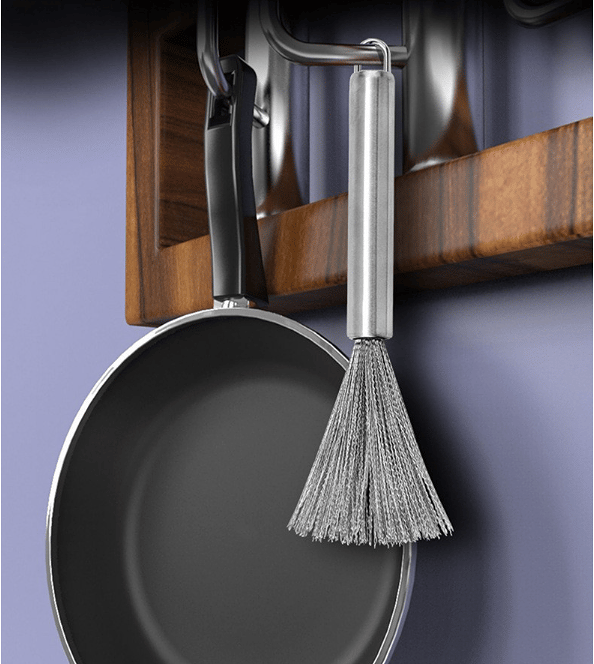 Dish Brush-Kitchen Cleaning Brush for Pans Stoves Cast Iron Skillet Cleaning Dishes Pots