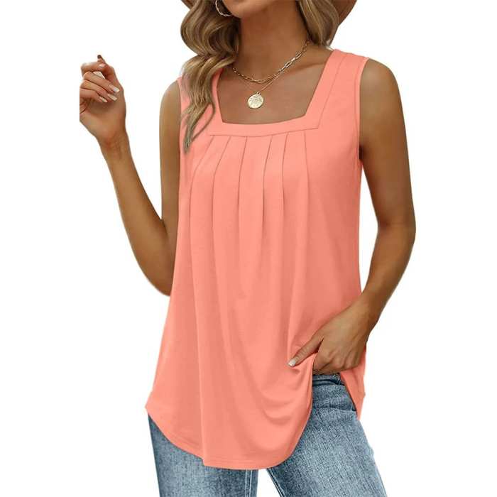 2023 Hot Sale Square Neck Sleeveless Tank Top