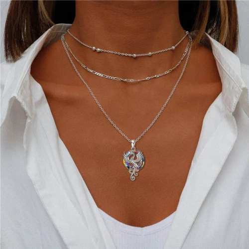 S925 Nirvana Rebirth Perfect Bloom Phoenix Necklace
