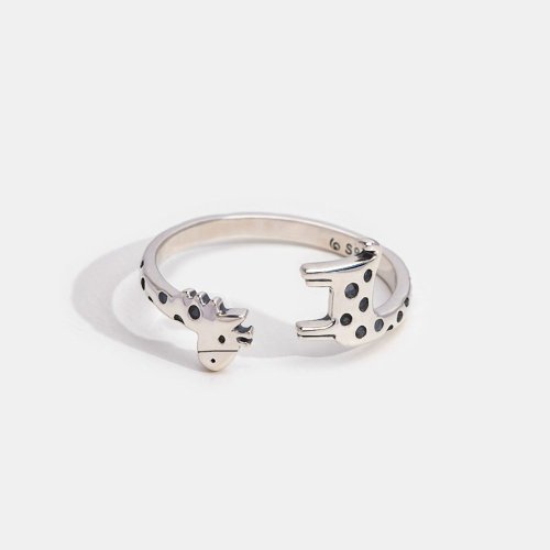 925 Sterling Silver Giraffe Ring