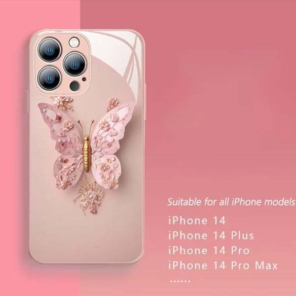 Butterfly Pattern Cover Compatible with iPhone