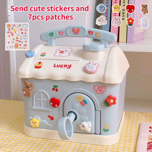 The 2nd one is 50%off-Kawaii Piggy Bank Anime Cartoon Cute Square Money Boxes Piggy Bank