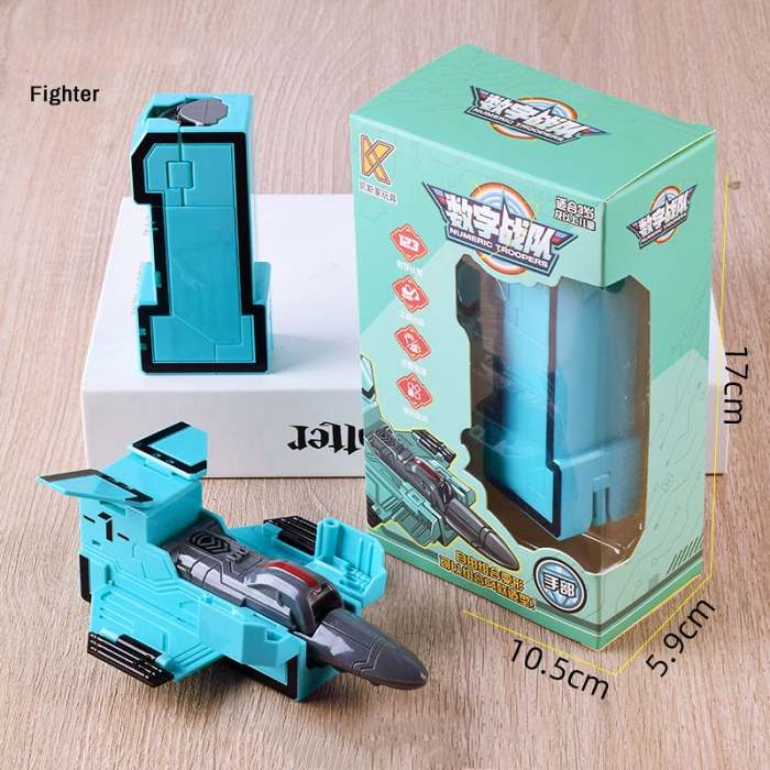Number Transforming Toy Car Robot