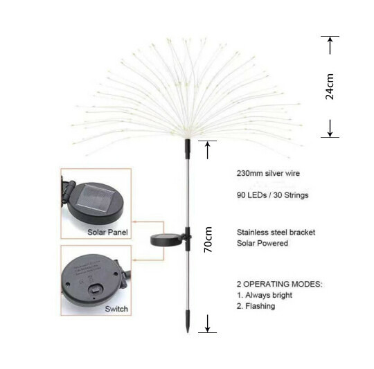 ( Last Day Promotions - 50% OFF)Waterproof  Solar Garden Fireworks